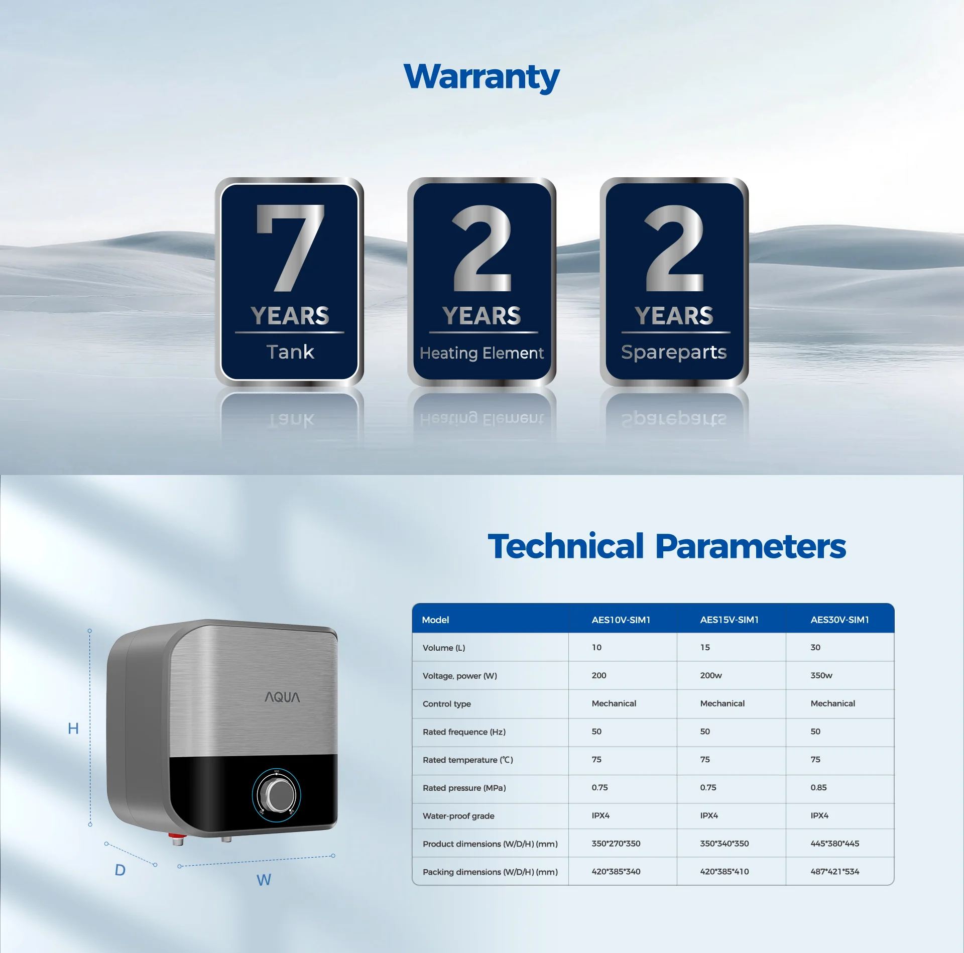 Water heater AES15V-SIM1